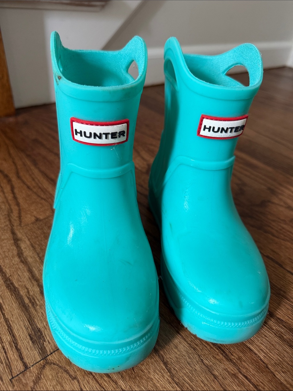 Hunter Kids Teal Pull-On Waterproof Rain Boots